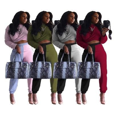 China Fall 2021 Anti-Static Women Clothes Casual Two Piece Tracksuits Set 2 Piece Outfits for sale