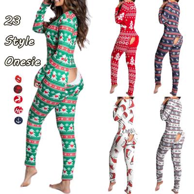 China Wholesale QUICK DRY Women's Sleepwear Printing Holiday Christmas Onesies Pajamas for sale