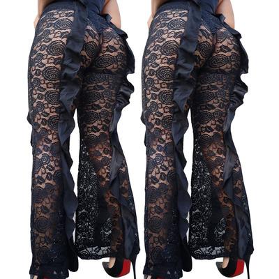 China Dropshipping Sustainable Summer 2021 Fashion See Through Plus Size Pants Women Nightclub Outfits for sale