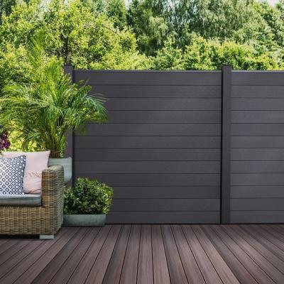 China Direct Easily Assembled Factory Price Waterproof Garden WPC Fencing Wood Plastic Composite Fence WPC Fence Panels for sale