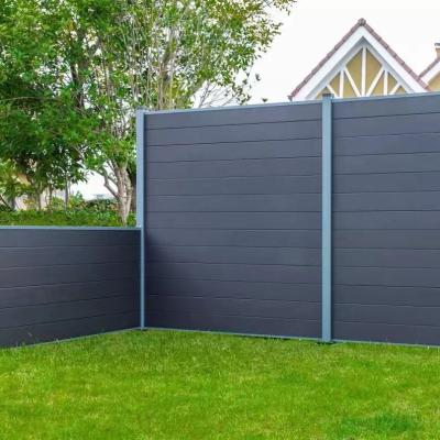 China Factory Outlet Self Built House Garden Fence Fire Prevention And Privacy Fence WPC Panels Easily Assembled Waterproof Fence Panels for sale