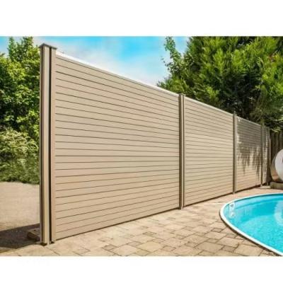 China Factory Price Easily Assembled Wood Fence WPC Plastic Composite Fence Post Easily Assembled With Decorative Panels WPC Post for sale