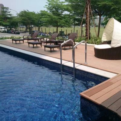 China Modern Villa Swimming Pool / Wood Plastic Composite Decking Outdoor UV Crack-Resistant Composite Garden Decking Anti for sale