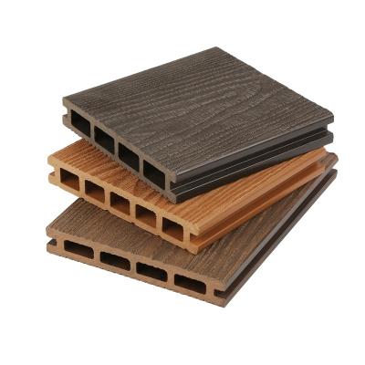 China Modern Raised Pedestal Deck Anti-Slip Wood Grain 3D Embossed Flooring Outdoor 3D Embossing Composite Flooring for sale