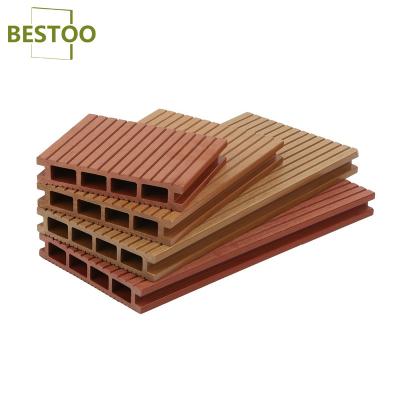 China 100% traditional recycled wood plastic composite flooring for wooden house decking in garden outdoor wpc wood flooring for sale