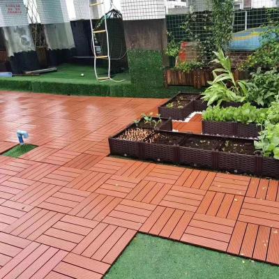 China Modern quick easy install outdoor composite wpc deck tile decking tiles for sale