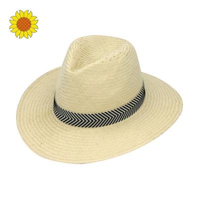 China Custom Designer Straw Hats Summer Fedora Wide Brim Cowboy Classic Mens Womens Character Trilby Hats for sale