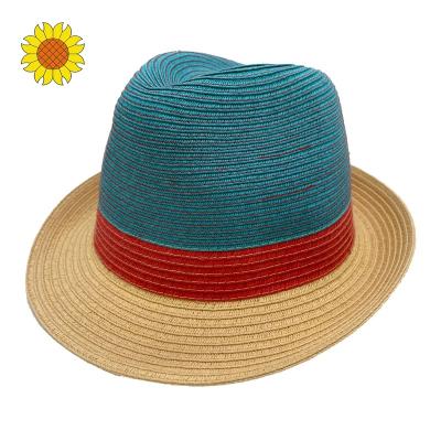 China Unisex Custom Made Panama Hats Beach Fedora Hats Hand Sewn Paper Character Summer Trilby Hats for sale