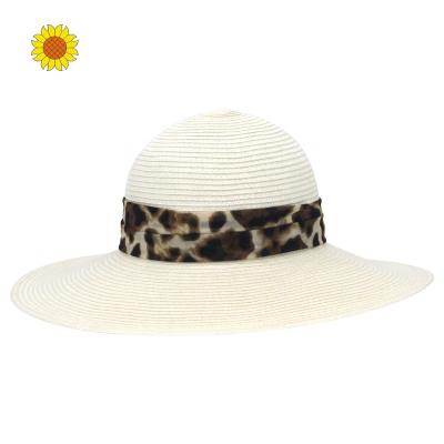 China Exquisite Character Women Hand Sewn Ivory Braid High Quality Polyester Big Brim Sun Hats UPF 50+ Foldable for sale