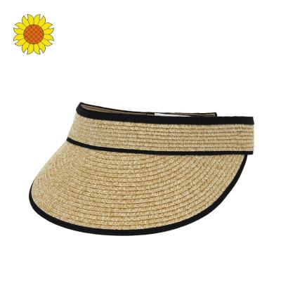 China Polyester Sun Visor Hats Striped Aesthetic Sun Visor Cap For Golf Beach Hats Women Men Summer Designer Sun Visor Cap for sale