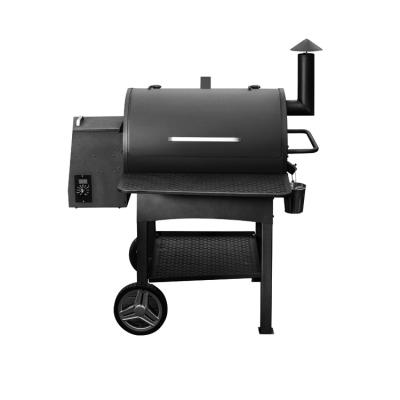 China Heavy Duty Wooden BBQ Grill and Smoker Adjustable Size Pellet Grill Digital Temperature Control Pellet Grill for sale