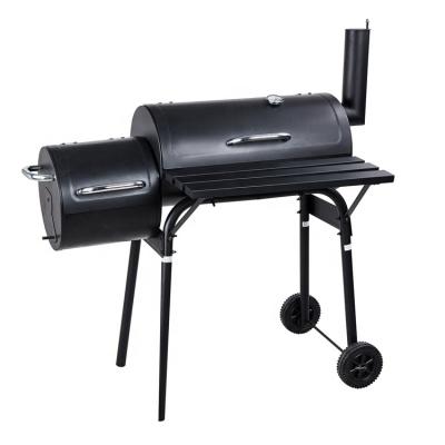 China Outdoor BBQ Grill Smoker Grill Smoker Camping Charcoal Adjustable Size Heavy Duty BBQ Grill Cart with Lid for sale