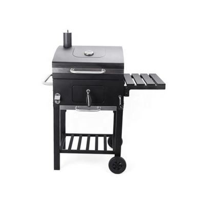 China Large Size Grill Adjustable Smoker Barbecue Grill Meat Rotating Heavy Duty Black Iron Charcoal Grill for sale