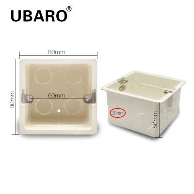 China EU/UK/AU STD86*86/Multipurpose Residential Socket Hidden Installation White Enclosure Plastic PC Case UL94V0 For 86/172/258/344/430*86mm For Home Outlet for sale