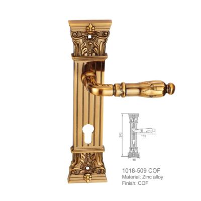 China Luxury Good Quality Antique Luxury Main Door Handles With Locks for sale