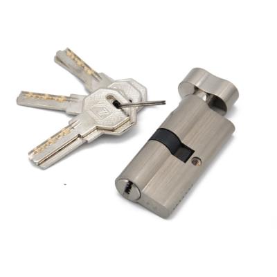 China South America Modern Euro 70mm Oval 5 Computer Keys Single-open Brass Door Cylinder Lock for sale