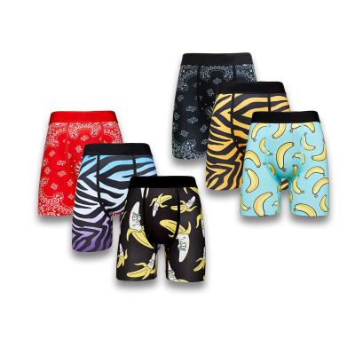 China Runtz PSD Men's Breathable Underwear Sports Shorts Custom Logo Boxers Mens Breathable Printed Underwear for sale