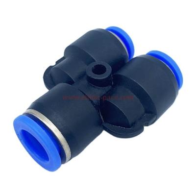 China Factory Plastic Pneumatic Pipe Fittings Connector Fitting Quick Push For Air Water Connecting PY Connect 4 Mm Y Shape for sale