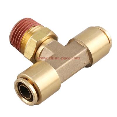 China High Pressure Brass Swivel Tee DOT Air Brake Hose Brass Male Connectors for sale