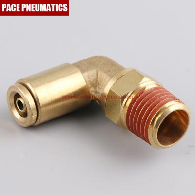 China Best quality one brass contact pneumatic fitting air duct fitting male elbow fittings for sale