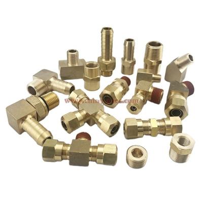 China Brass Push To Push In Connector Female Swivel Elbow 90 Degree TUBE OD X NPTF MALE DOT Air Brake Brass Fittings for sale