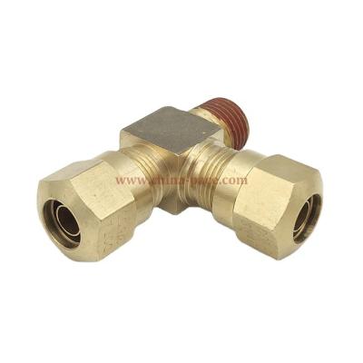 China SAE J844 Brass Tubing Pipe Fittings DOT Brass Air Brake Fitting Copper Brass Compression Fittings for sale