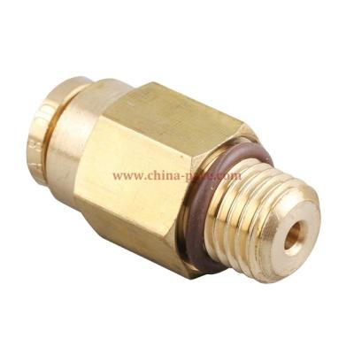 China Male Adapter CA360 Brass Metric Thread With O Ring DOT Push To Connect Air Brake Pads for sale