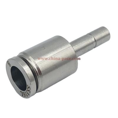 China High Quality Pneumatics Food Grade Plug In Straight Reducer Push To Plug Stainless Steel Tube Connectors for sale