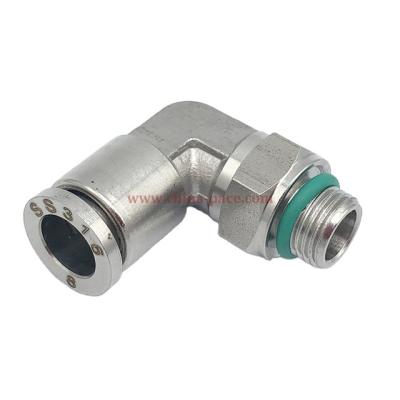 China High Quality Pneumatic System Food Grade 90 Degree G Thread With Male O-Ring Elbow Push For Connecting Stainless Steel Pipe Fittings for sale