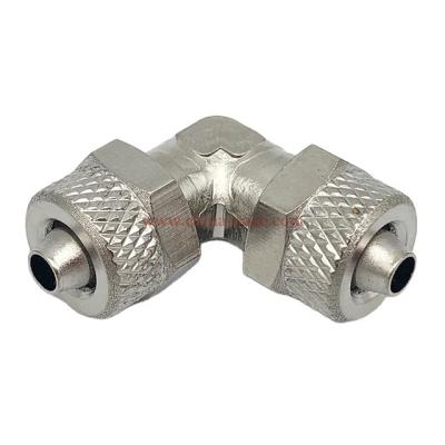 China Building Material Shops 90 Degree Union Elbow Contact Fittings Both Brass Pneumatic Quick Fittings for sale