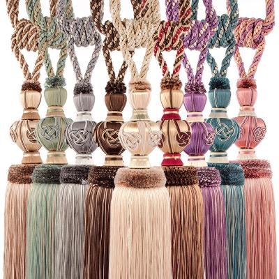 China Popular Bright Curtain Tieback Tassel Tieback Polyester Yarn Cheap Price for sale