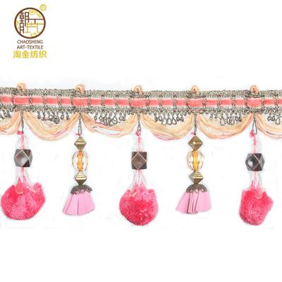 China Modern Haberdashery Pom Poms Fringe Leather Tassel for sale