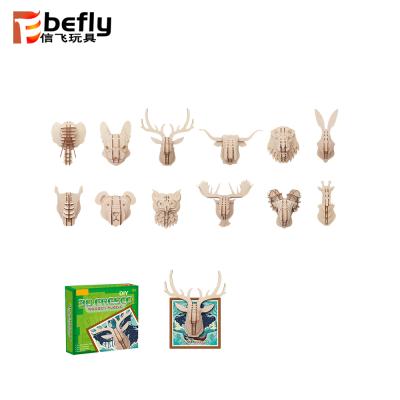 China Fresco 3D Puzzle Toy Animal Woodworking Building Kit for sale