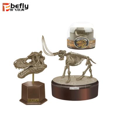 China mini 3D puzzle plastic toy t-rex dinosaur main fossils for kids play plastic dinosaur fossils FIE022951 for sale