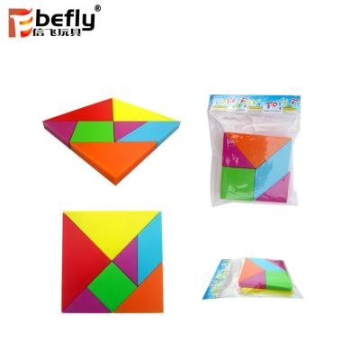 China Cartoon Toy Cheapest Colorful Plastic Tangrams Puzzle Game For Kindergarten for sale