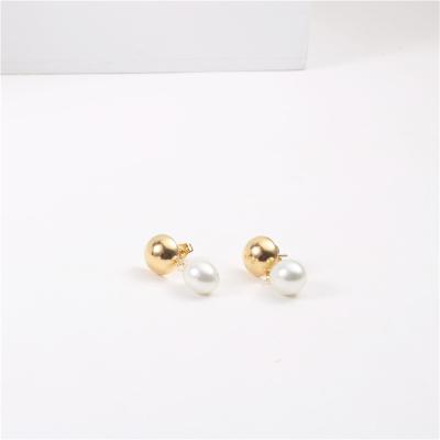 China Lead Free Nickel Free Stainless Steel Simulated Pearl Drop Earring Elegant Jewelry for sale