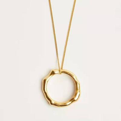 China Wholesale Simple Irregular Lead Free Nickel Free Stainless Steel Necklace Stainless Steel Gold Plated Jewelry Pendant for sale