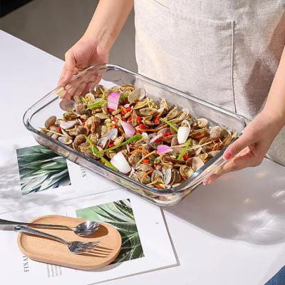 China Sustainable Manufacturers Sale Glass Bakeware Oven Safe Heat Resistant Glass Baking Dish for sale