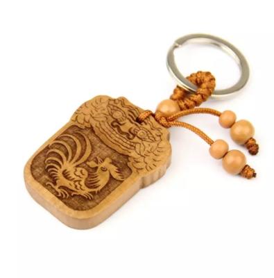 China China wood carved zodiac pendant chicken for sale