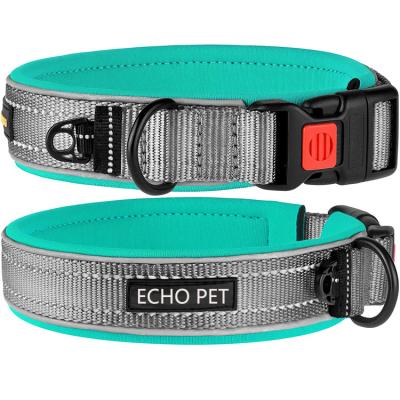 China Reflective Most Popular Neoprene Soft Padded Nylon Wholesale Reflective Pet Collar for sale