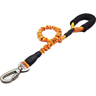 China 4.3/2.6 Ft Bungee Training Dog Leash Reflective Custom Tactical Logo Heavy Duty Shock Absorbing Goods Elastic for sale