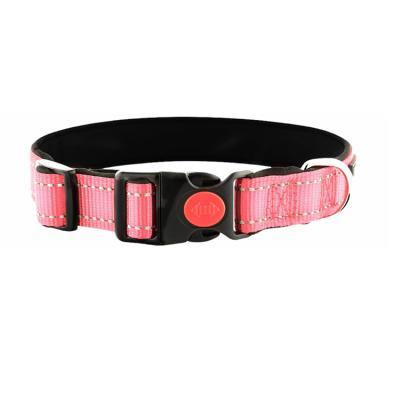 China Big Price Safety Buckle Promotional Adjustable Soft Neoprene Padded Reflective Dog Collar for sale