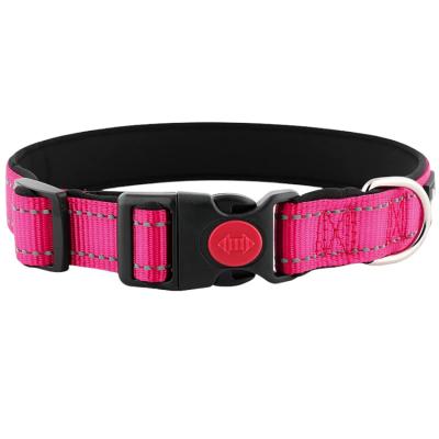 China Factory Professional Safety Adjustable Soft Loop Padded Neoprene Reflective Dog Padded Collar for sale