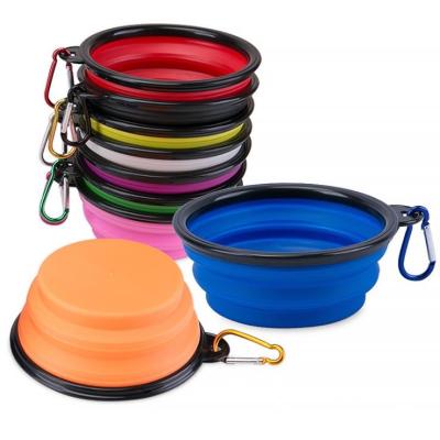 China Wholesale Water Bowl Collapsible Travel Dog Maker Portable Cat Pet Silicone Dog Food Bowl for sale