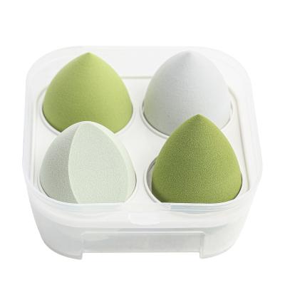 China Wholesale Hot Sale 4pcs Washable Expandable Beauty Make Up Sponge Set Gradient Color Non Latex Makeup Egg For Foundation BB Cream for sale