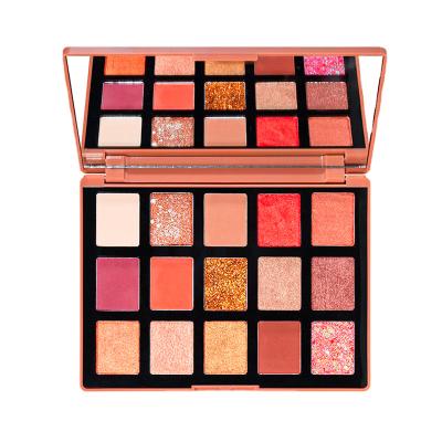 China Waterproof 15 Color Shimmer Matte Eyeshadow Palette With Mirror Cosmetics For Women Makeup for sale