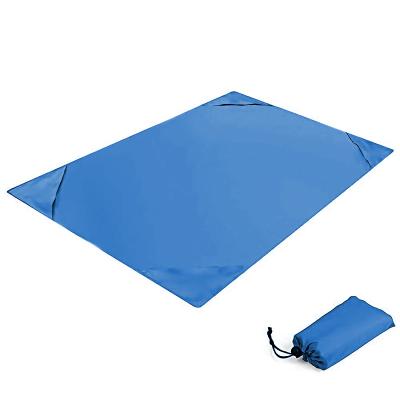 China Wholesale Spring Raincoat Outdoor Waterproof Travel Baby Stock Mini 210t Polyester BBQ Picnic Beach Mat Camping Pocket Blanket for sale