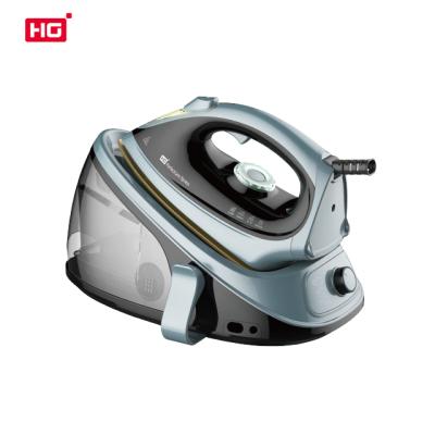 China Industrial Hotel Hg 2100W Steam Iron Station With Ceramic Ladies Vertical Steamer Ironing For Clothes for sale