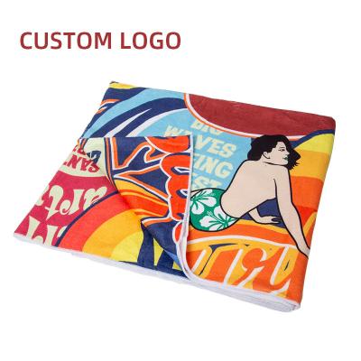 China Compressed Customized Bamboo Beach Towel Hotel Beach Towels For Promotional for sale