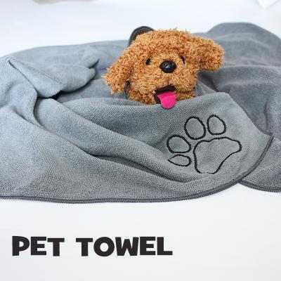 China Custom Viable Pet Towel Washable Embroidered Logo Printing Dog Towel Quick Dry Microfiber Absorbent Bath Custom Towel for sale